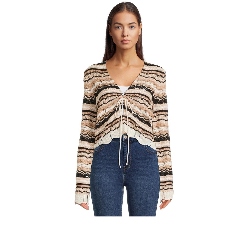 5 for $30 No Boundaries‎ Juniors and Juniors Plus Pointelle Cardigan, XL 15/16